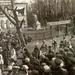 Первомайская демонстрация у здания бывшей усадьбы фабрикантов Поляковых. 1930г.